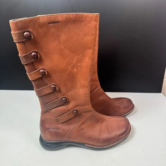 Merrell Tetra Launch Waterproof Cherry Brown Performance Footwear Size 7 Riding - Picture 2 of 7